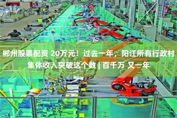 郴州股票配资 20万元！过去一年，阳江所有行政村集体收入突破这个数 | 百千万 又一年