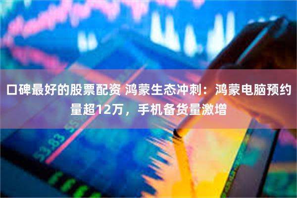 口碑最好的股票配资 鸿蒙生态冲刺：鸿蒙电脑预约量超12万，手机备货量激增
